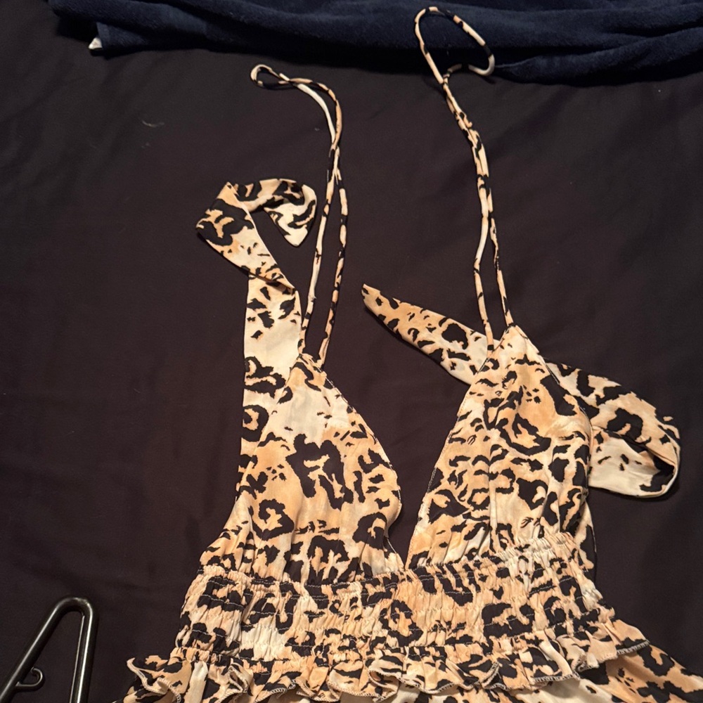 Leopard Print Tie-Strap Sundress from Mexico